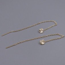 Сережки ХР. Мед. золото 18К. Довжина: 93 мм. Ширина: 5 мм.