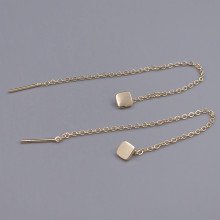 Сережки ХР. Мед. золото 18К. Довжина: 94 мм. Ширина: 4 мм.