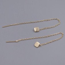 Сережки ХР. Мед. золото 18К. Довжина: 94 мм. Ширина: 4 мм.