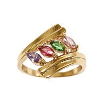 Каблучка XР. Позолота 18К. Камені: циркон різних кольорів. Є: 16р