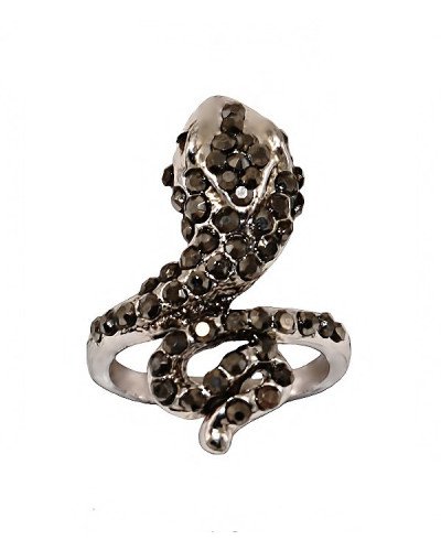 Кільце під срібло з розсипом фіанітів. Довжина змії: 3 см. Ширина: 20 мм. Есть: 16р. 17р. 18р. 19р.