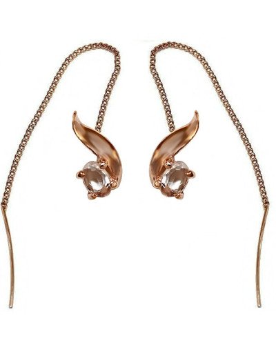  Сережки-протяжки булонні. Довжина ланцюжка: 8 см. Діаметр сережки: 1,4 см.