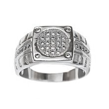 Печатка Neoglory. Родій. Камені: циркон. Є: 18р 19р 20р