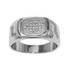 Печатка Neoglory. Родій. Камені: циркон. Є: 18р 19р