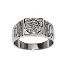Печатка Neoglory. Родій. Камені: циркон. Є: 18р 19р