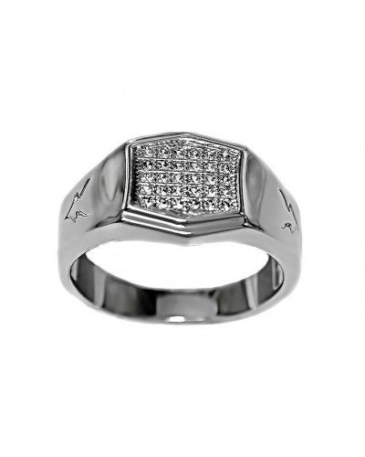 Печатка Neoglory. Родій. Камені: циркон. Є: 18р 19р