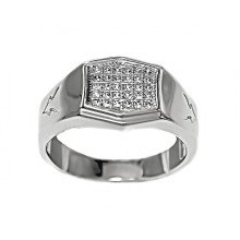 Печатка Neoglory. Родій. Камені: циркон. Є: 18р 19р