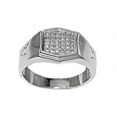 Печатка Neoglory. Родій. Камені: циркон. Є: 18р 19р