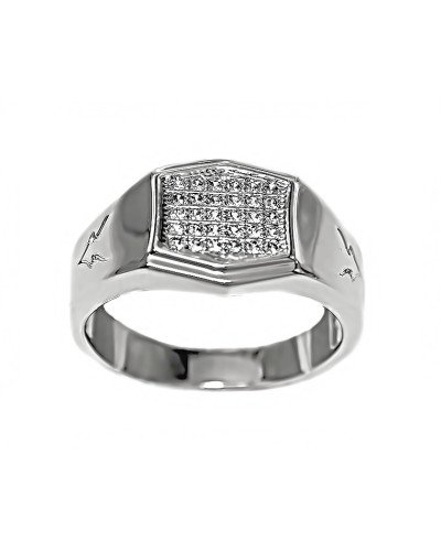 Печатка Neoglory. Родій. Камені: циркон. Є: 18р 19р