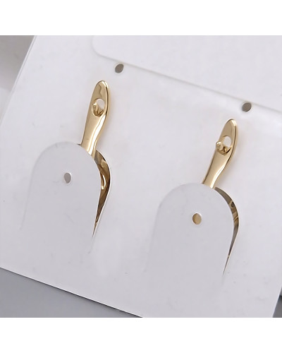 Сережки XР зі Swarovski. Мед. золото 18К. Довжина: 22 мм. Ширина: 9 мм.