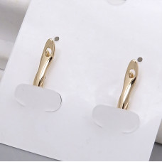 Сережки XР зі Swarovski бензинового кольору. Мед. золото 18К. Довжина: 18 мм. Ширина: 8 мм.