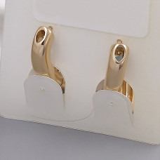 Сережки XР зі Swarovski. Мед. золото 18К. Довжина: 24 мм. Ширина: 9 мм.