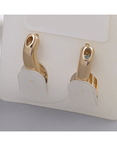 Сережки XР зі Swarovski. Мед. золото 18К. Довжина: 24 мм. Ширина: 9 мм.