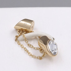 Сережки XР зі Swarovski. Мед. золото 18К. Довжина: 27 мм. Ширина: 7 мм.