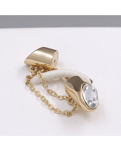 Сережки XР зі Swarovski. Мед. золото 18К. Довжина: 27 мм. Ширина: 7 мм.