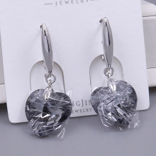 Сережки XР зі Swarovski. Мед. срібло. Довжина: 35 мм. Ширина: 13 мм.