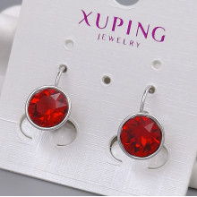 Сережки XР зі Swarovski. Мед. срібло. Довжина: 14 мм. Ширина: 10 мм.